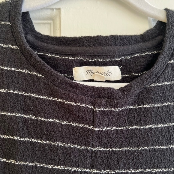 Madewell Tie Front Black and White Stripe Tee Women’s XS 100% Cotton - Picture 6 of 9